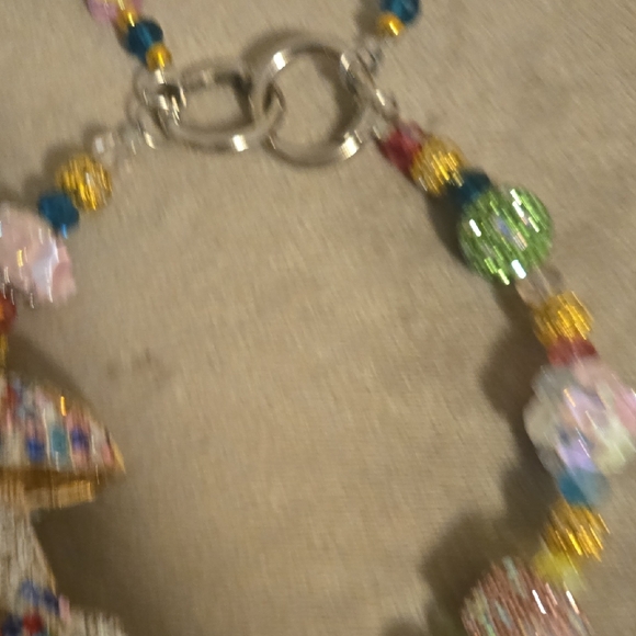 “Colorful Beaded Mushroom Bag Charm / Purse Charm / Handbag Accessory” - Picture 5 of 7